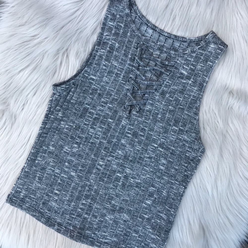 AE grey knit tank
